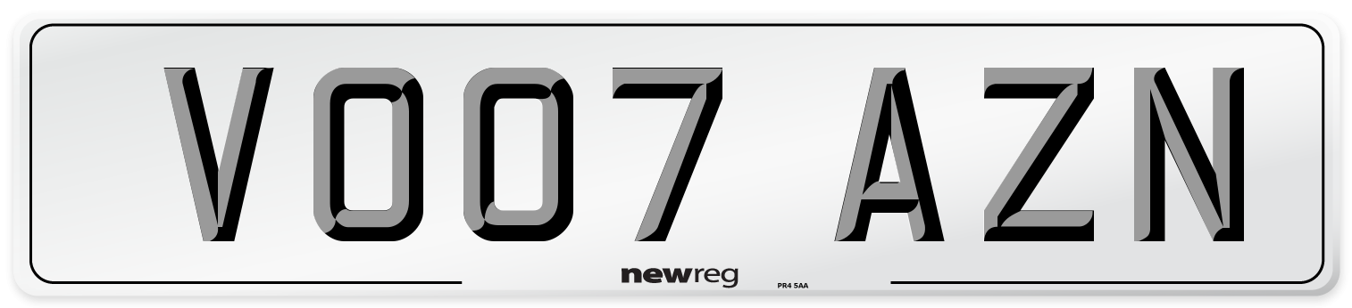 VO07 AZN Number Plate from New Reg